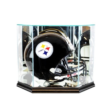 Perfect Cases Perfect Cases FBHO-B Octagon Full Size Football Helmet Display Case; Black FBHO-B